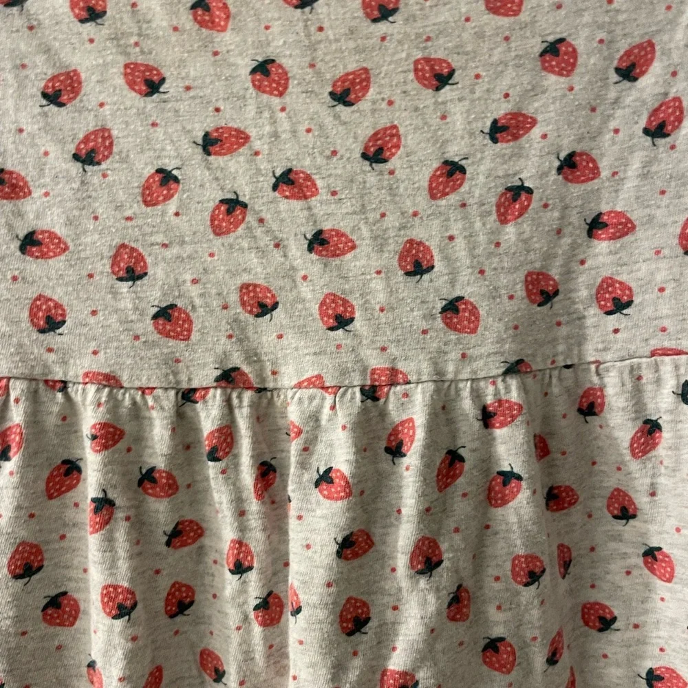 Old Navy kids cotton size 5T dress with Red Strawberry Print